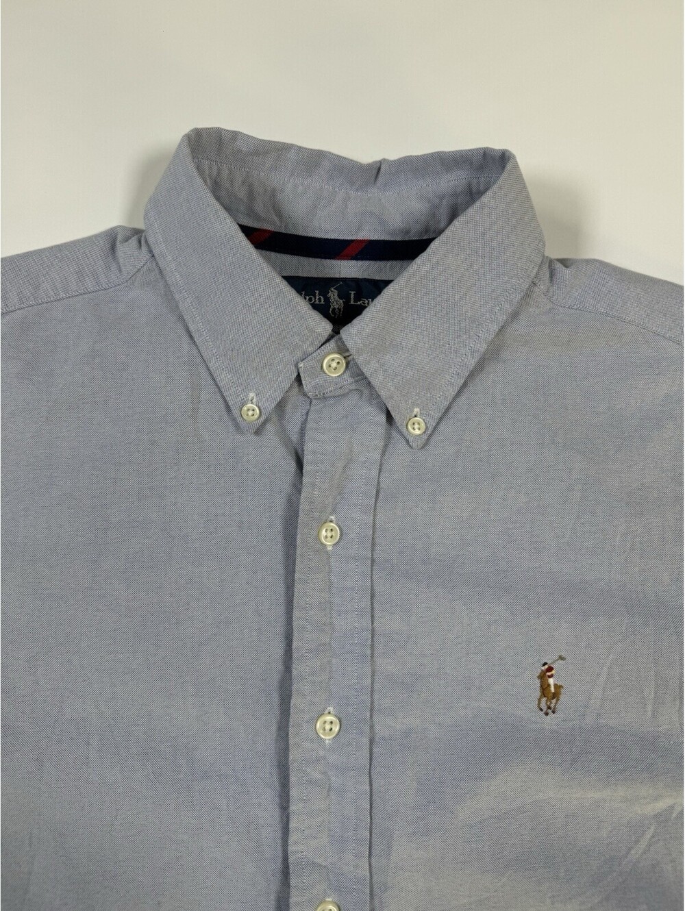 Ralph Lauren Classic Fit Oxford Shirt Mens M Blue Cotton Button Down Pony
